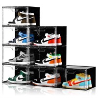 Amllas New 8 Pack Shoe Boxes Stackable, Large Shoe