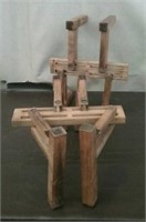 Box-Pair Of Adjustable Wood Stands