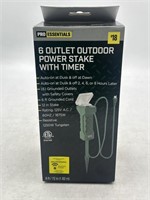 NEE Pro Essentials 6 Outlet Outdoor Power Stake