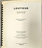 Leviticus English Braille Bible Grade 2 NIV 1985