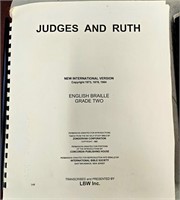 Judges & Ruth English Braille Grade 2 NIV 1985