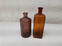 2 Antique Apothecary Bottles