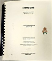 Numbers English Braille Bible Grade 2 NIV 1985
