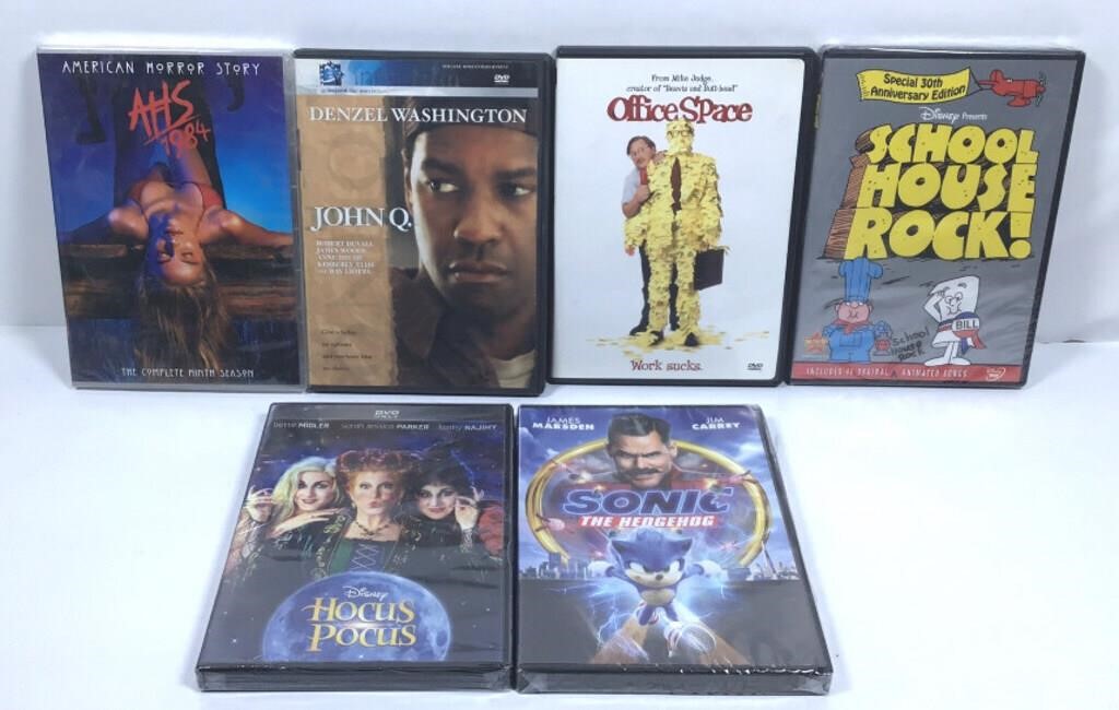 New Open Box Lot of 6 DVD’s