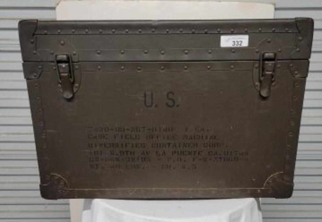 US MILITARY TYPEWRITER SHIPPING CONTAINER