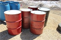 (5) 55 gal. drums