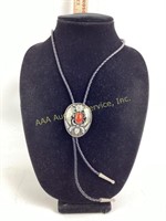 Mexican Alpaca Silver bolo tie