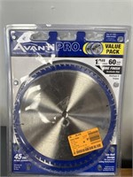 Avanti Pro 10in x 60 Teeth Saw Blades 2 Pack