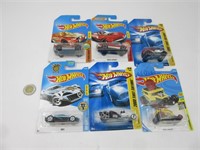 6 voitures hot wheels die cast