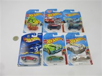 6 voitures hot wheels die cast