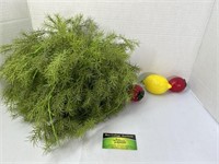 Artificial Greenery and Glass Fruits