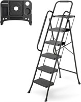 5 Step Ladder with Handrails  330LBS Capacity