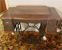 Vintage Oak Sewing Machine Stand