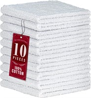 10 Pack 100% Cotton Wash Cloth