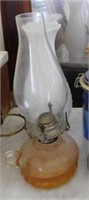 Antique finger hole kerosene glass lamp