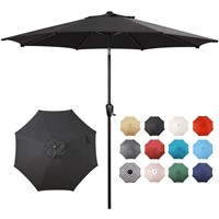 TE9057  Sun-Ray 9 FT Patio Umbrella, Black