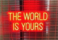 Neon LED 'This World Is Yours' Sign