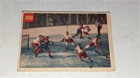 1954 55 Parkhurst Hockey Cards #100 Sawchuk