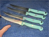(4) Pioneer Woman turquoise knives