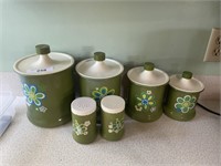 TIN CANISTER SET - 6 PIECE TOTAL
