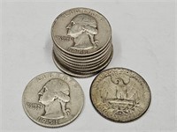10- 1951 S Washington Silver Quarters
