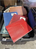 Box lot of play rights and books