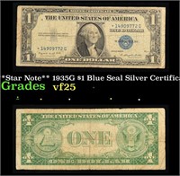 **Star Note** 1935G $1 Blue Seal Silver Certificat