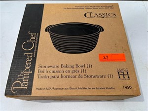 Pampered Chef Stoneware Baking Bowl