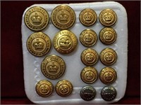 17 Canadian National Railway Buttons