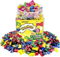 Sealed- War-Heads Extreme Sour Candy- 2 lb ?Tub