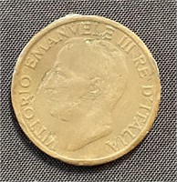 1921 -  Italy  10 cents coin