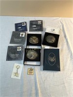 Nra Collectible Pins And Belt Buckles.