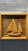Hand Crafted In Atlantic Canada Boat Art 11"