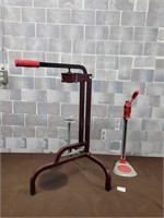 Wine corking and bottle cap press