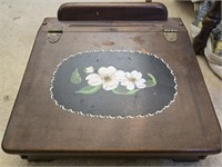 Vintage wood hand painted box