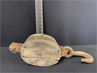 Large Antique Double Pulley