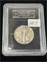 1945 Silver Walking Half Dollar VF