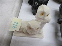 STONE CARVED OWL SCULPTURE