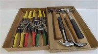 2 Trays of Shears & Hammers