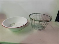 Egg Basket & dish pan