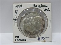 100 Francs Belgium Silver Coins