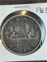 Canada 1963 Silver Dollar