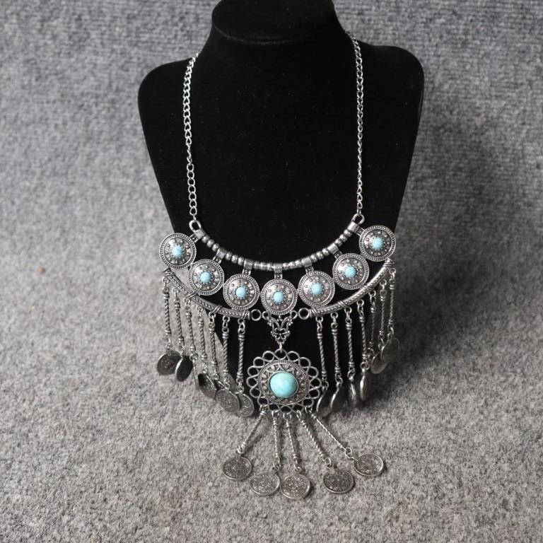 Boho Vintage Coin Necklace