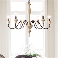 6-Light French Country Chandelier  28in Wide