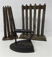 Antique Candle Molds and Sad Iron