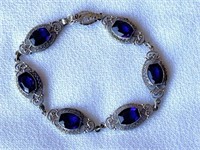 Estate Amethyst Sterling 7.5 g Bracelet