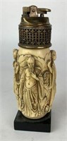 Lighter with Asian Caryatid Style Figures