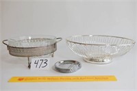 3 Pc Lot - 8 Irvinware Coasters, Silver-plated
