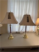 Pair of Lamps, 31" Tall with Tassel