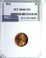 1911 Cent PCI MS-66 RD LISTS FOR $1400